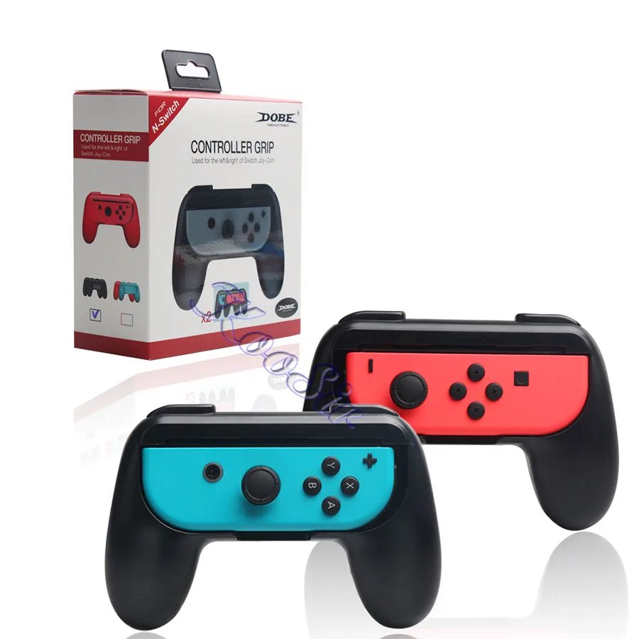 2 Black 2 pcs Nintendoswitch Joy con Comfortable Grips Nintend switch Handle Holder Controller Wheels for Nintendo Switch Games - Цвет: 2 Black