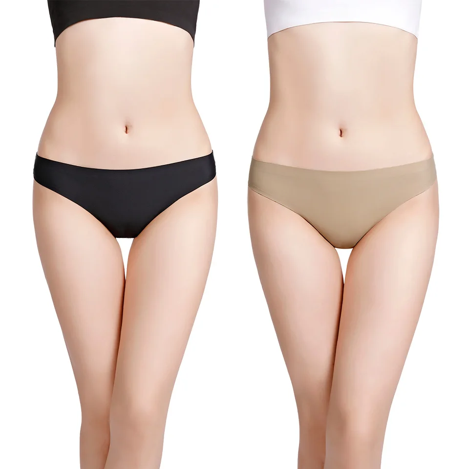 3PCS/Lot Sexy Women Thongs And G Strings Seamless Tangas Panties Low-Rise String Femme Solid Underwear Women Intimates Lingerie
