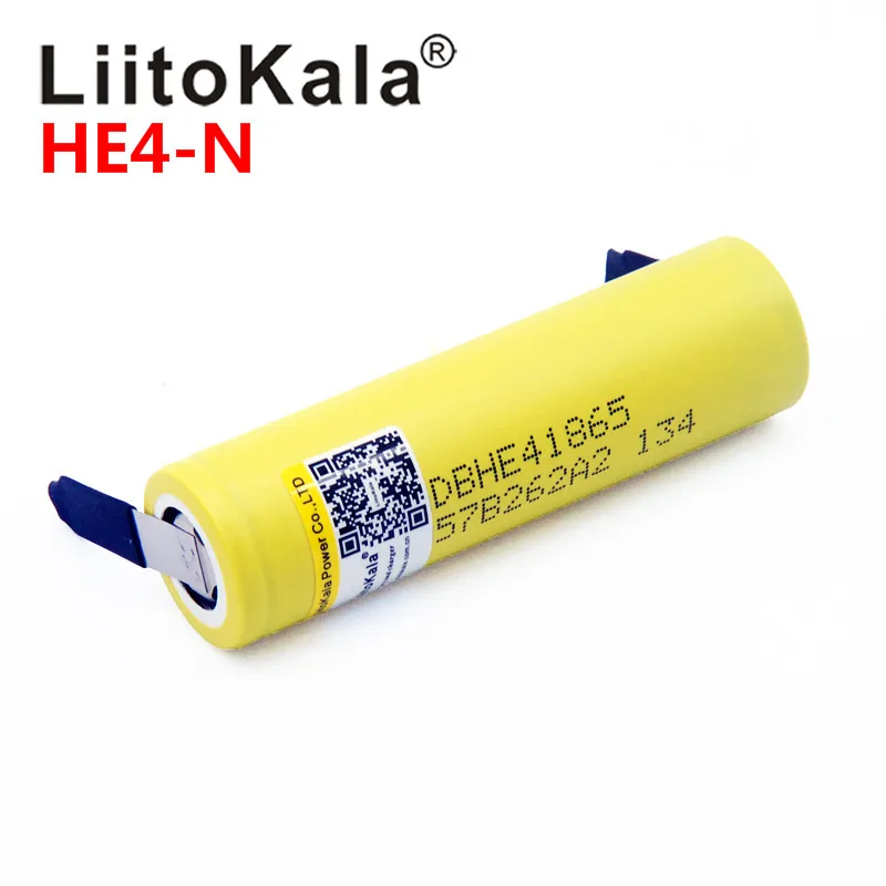 LiitoKala HE4 18650 2500 mAh 18650 литий-ионная батарея 3,7 V аккумуляторная батарея Макс 20A, 35A разрядка+ никелевый лист