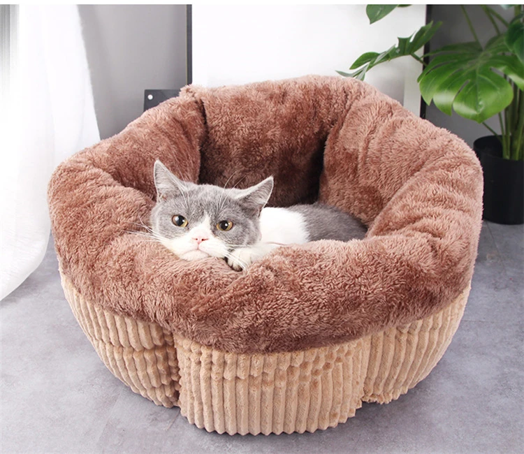 Кот теплая кровать Удобный мягкий дом для кошек домашних животных короткий плюш Высокое качество Щенок спальный теплый питомник Лежанка для котов