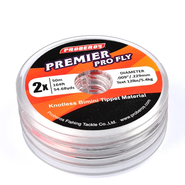 5 шт. PRO BEROS бренд Pro Серия Fly Line 50 м/164FT 0X-5X лидер ловли рыбы нахлыстом и палантин - Цвет: White