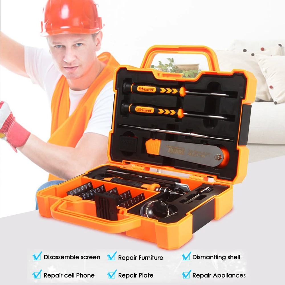 

Newest Phone Repair Tool Set 45 in 1 Multi Bit Screwdriver Kit Spudger Tweezers for Tablets Mobile Phone Repair