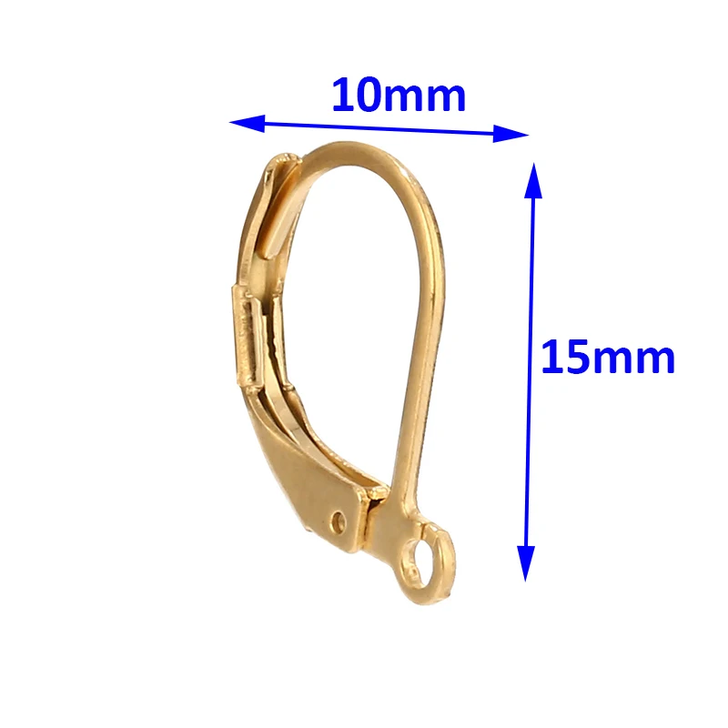 French Earring Hooks Lever Back Open Loop Setting For - Temu