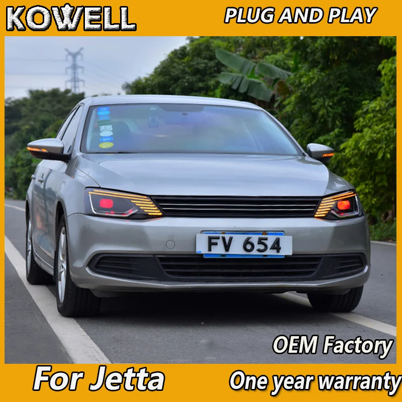 KOWELL автомобильный Стайлинг для VW JETTA MK6 2011 2012- светодиодные фары головного света Audi Стиль Биксеноновые линзы HID автомобиля