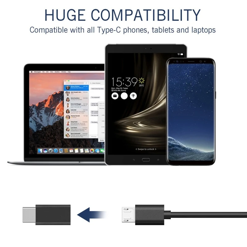 Адаптер USB Type C (папа) Micro 3 1 (мама)|Переходники и адаптеры| |
