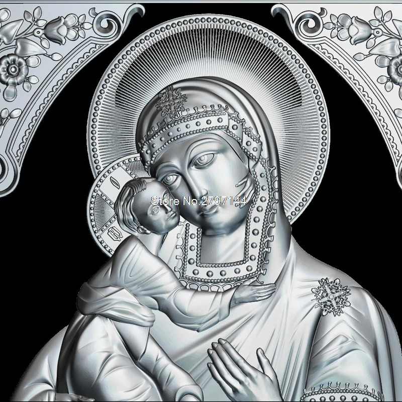 Икона Бога Теодора 3d фигурка формат STL Религия 3D для ЧПУ в формате STL|for cnc|3d stl models3d