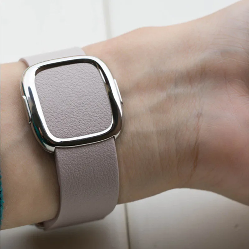 Original Bracelet Modern Buckle Strap Magnetic Closure Genuine Leather Wrist Ban