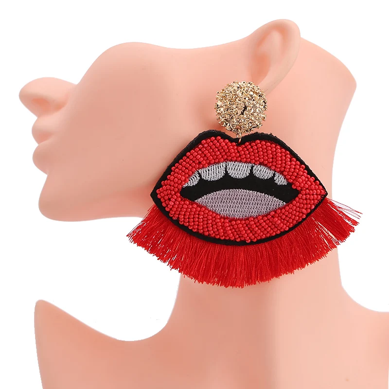 mouth earrings for women Big