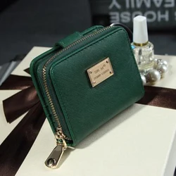 

high quality 2016 Fashion Women Leather Purse Short clutch wallet lady Small Bag For womens solid color Card Holder XD2852
