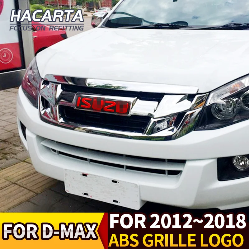 Для 2012- Модели Isuzu D-max передняя решетка с логотипом красный логотип красные буквы черный ISUZU слова D-MAX аксессуар, аксессуары DMAX