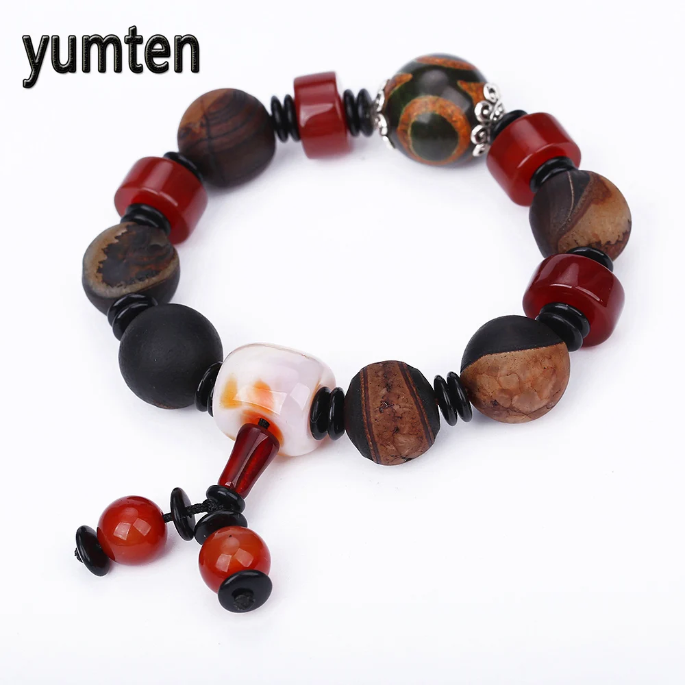 

Yumten Men's Jewelry Crystal Bracelet Punk Popular Exaggeration Dance Retro Accessories Handmade Bracelet Gift Femme Heart Bts