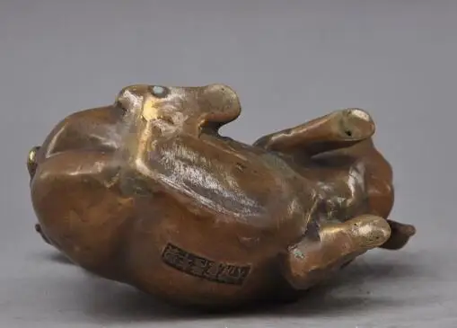 

S1044 Collection Exquisite bronze copper zodiac animal beast Pigs Monkey lucky statues discount 30% (C0324)