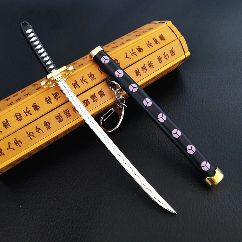 Cosplay Alloy Sword Pendant Keychain Anime One Piece Roronoa ZoroCool Gift 15cm