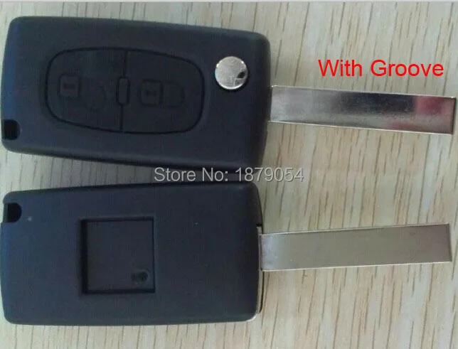 Peugeot 307 Remote Key Shell 2 Buttons HU83 Blade With Groove with battery clamp (10).jpg