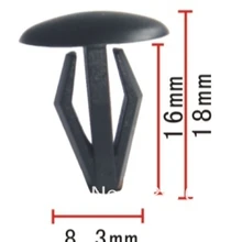 100 шт нейлон черный стопорный зажим для nissan 16906-T3000 автомобильные зажимы и крепежи автомобильные пластмассовые зажимы