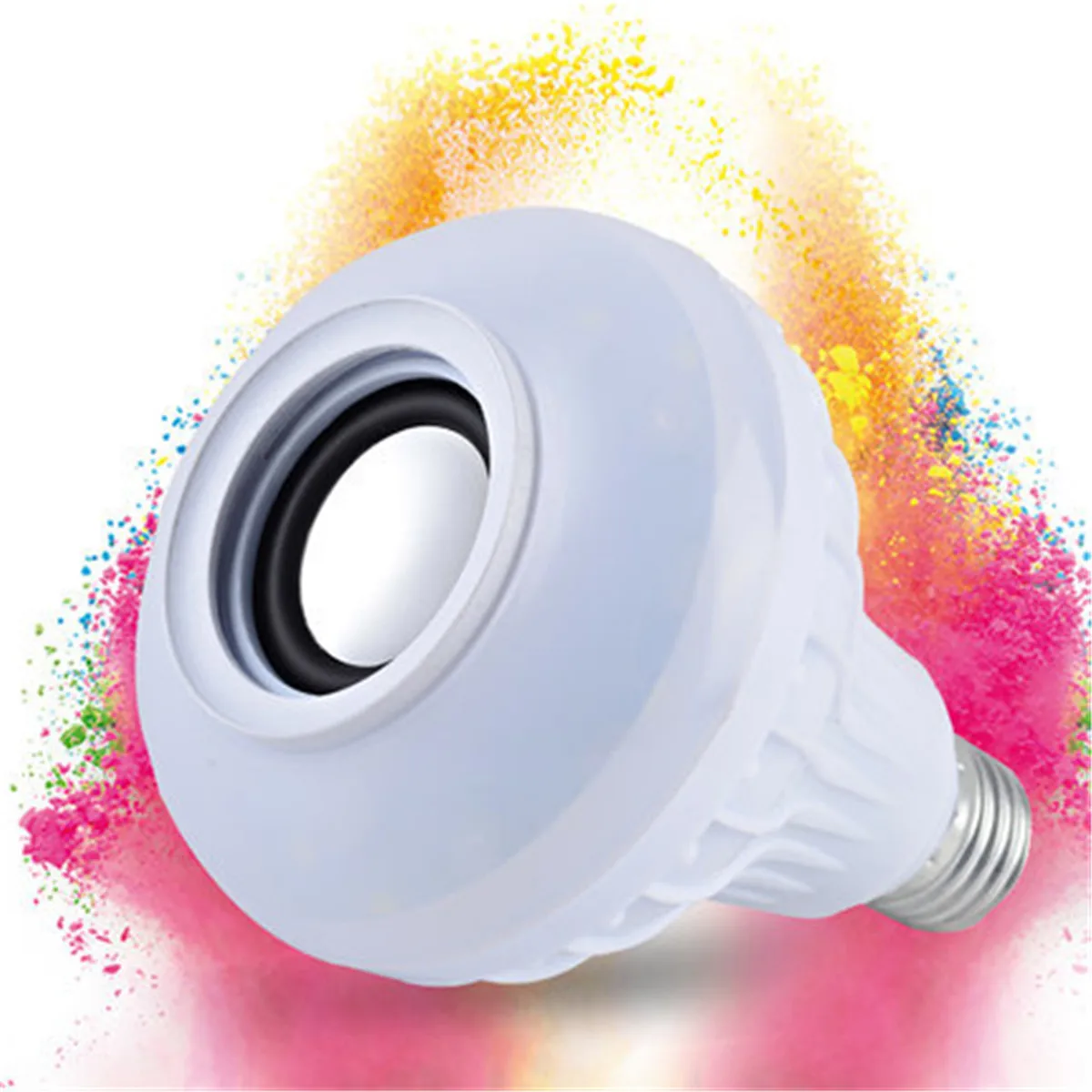 JRGK Smart RGB Wireless Bluetooth Speaker Bulb Music Playing Dimmable 12W E27 LED Bulb Light Lamp with 24 Keys Remote Control