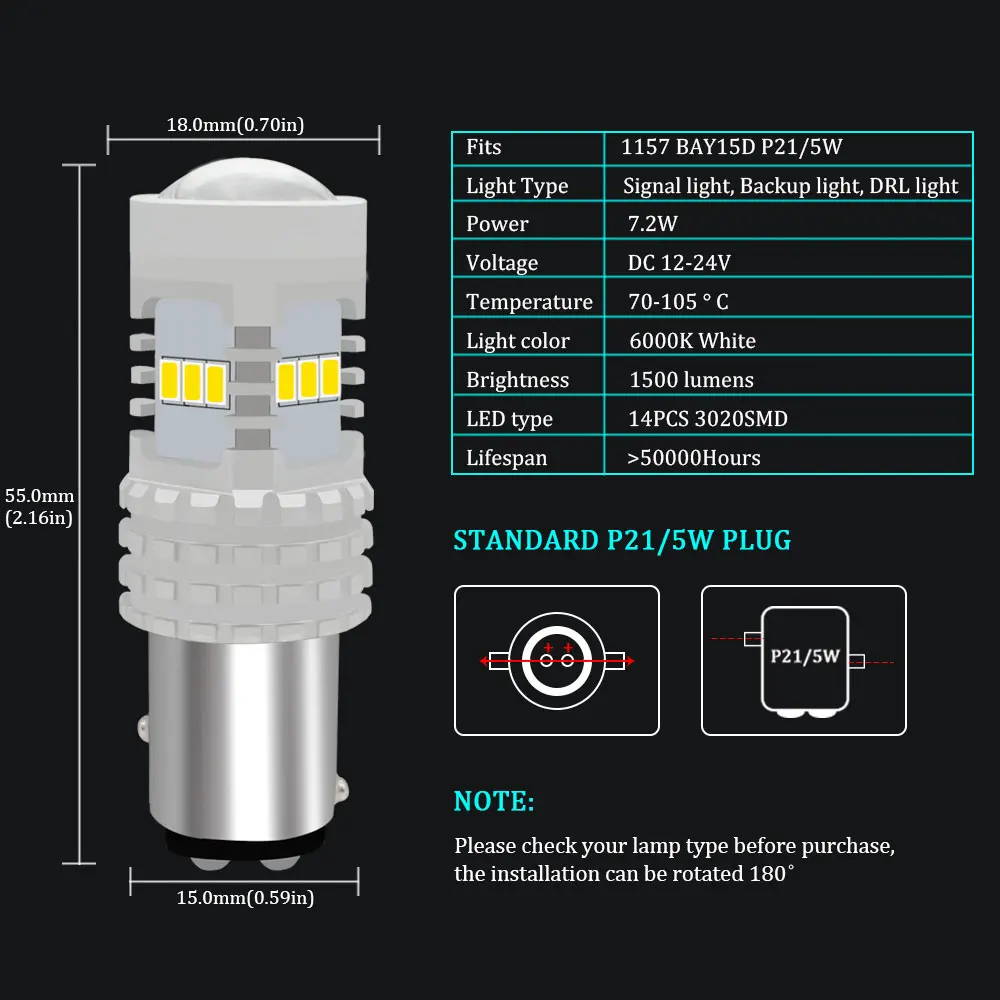 KAMMURI Canbus Белый BA15S 1156 P21 5 Вт 1157 BAY15D P21/5 Вт светодиодный задний указатель поворота автомобиля тормоза DRL дневные ходовые огни