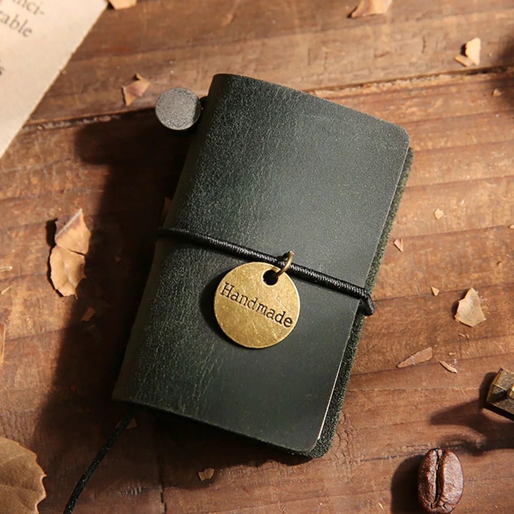 

Notebook Portable Diary Journey School Supply Bandage Retro Vintage Mini Notepad Daily Memo Cowhide Cover Traveler