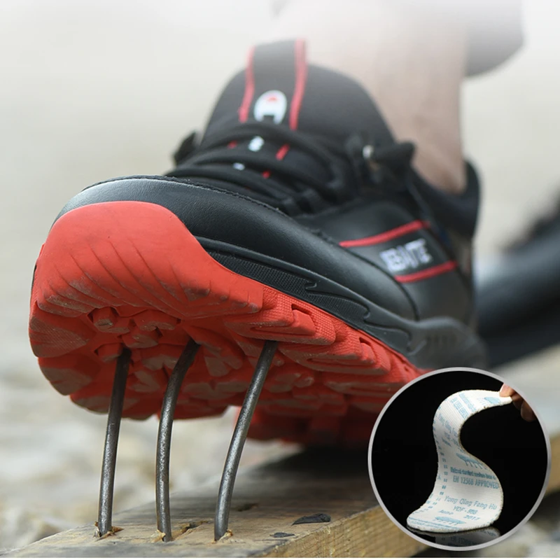 Мужская обувь для работы и безопасности стальные колпачки для ног противоскользящие Сапоги для строительства Нескользящие дышащие защитные ботинки