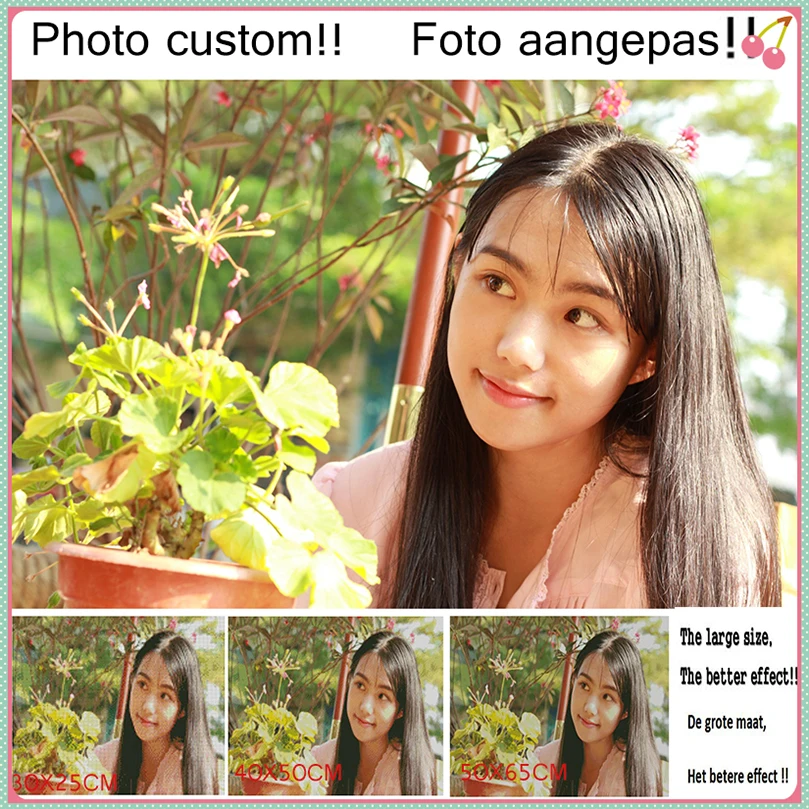 

Photo custom!! Foto aangepast!! Make you own picture to diamond painting. with lay out. Full square diamond embroidery DW574