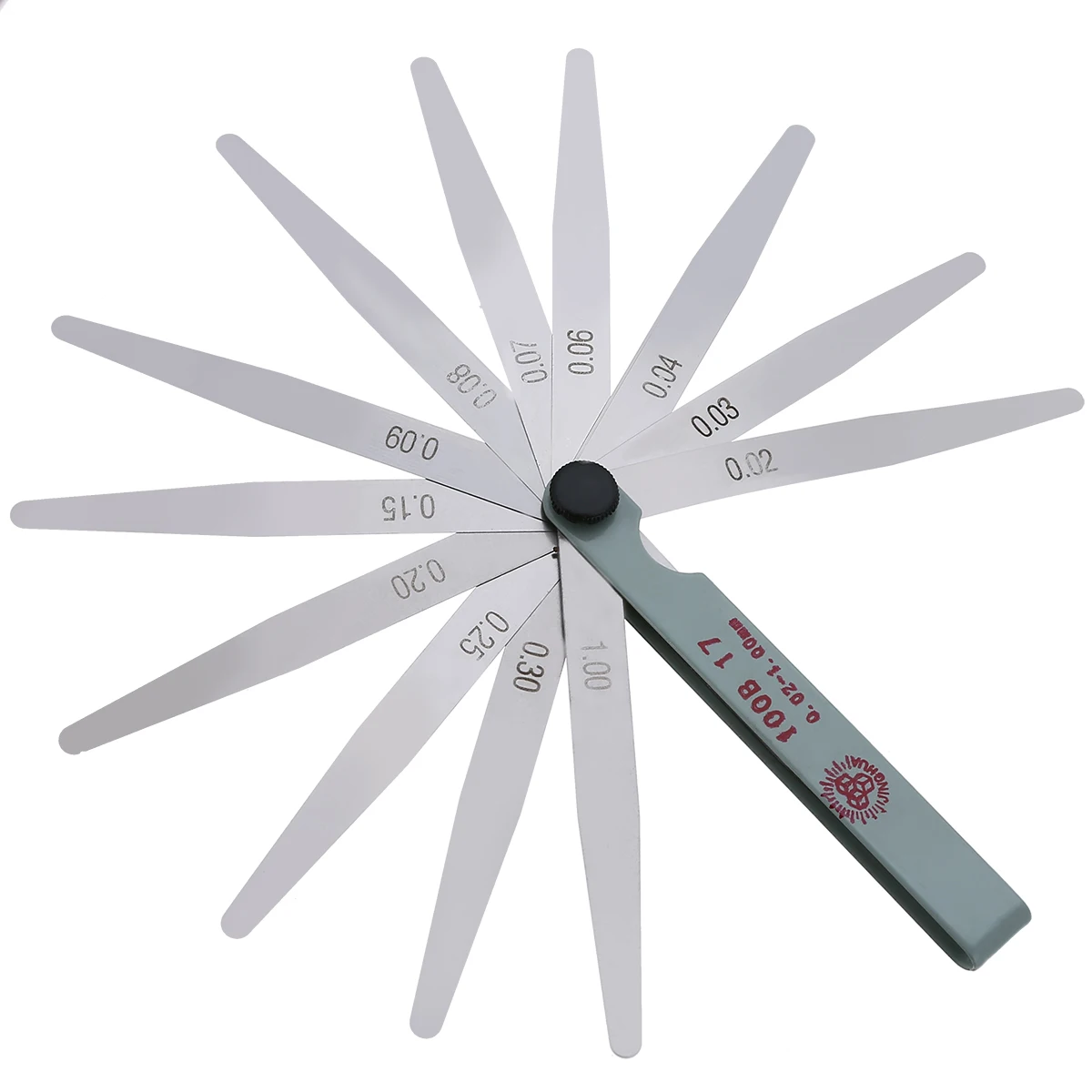 Mayitr 17 Blade Metric Feeler Gauge Gap Filler 0.02-1.00mm Thickness Measurement Layout Tool 100mm