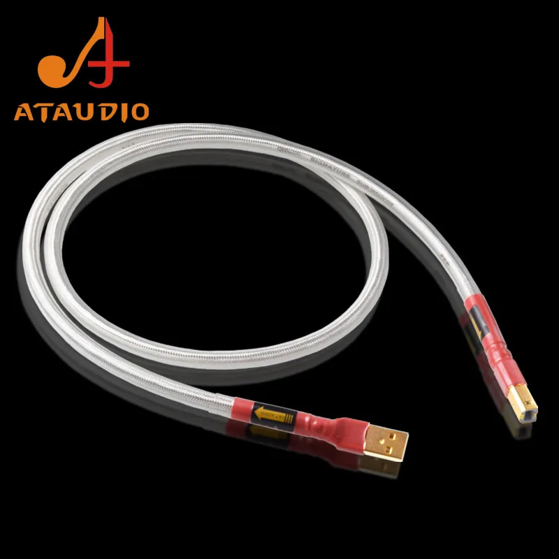 Cabo Usb Banhado a Prata Ataudio Cabo Usb de Alta Qualidade tipo a para b Dac
