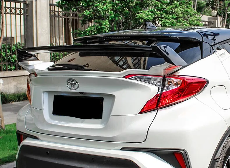 ABS углеродное волокно краски заднего крыла багажник спойлер для Toyota C-HR CHR