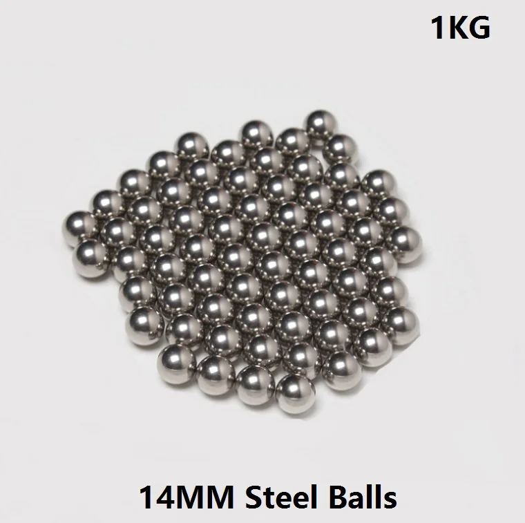 

1kg( =89pcs) bearing ball 14mm carbon steel balls catapult slingshot AMMO 14 mm Precision G100