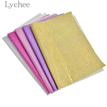 Lychee Life 21x29 см A4 лазерная ткань из искусственной кожи голографический камень узор Синтетическая Кожа DIY материал для сумки одежды