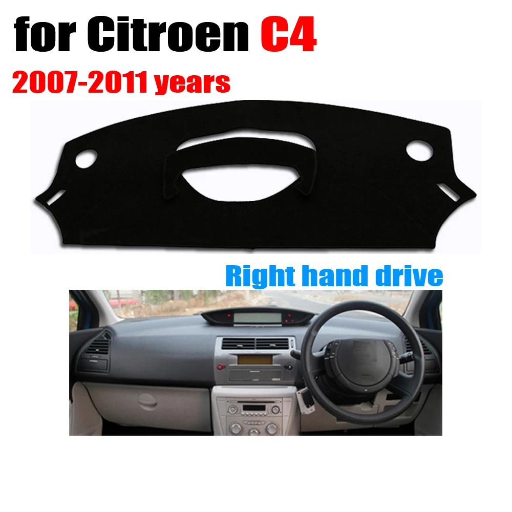 

Car dashboard cover mat for Citroen old C4 2007-2011 years Right hand drive dashmat pad dash covers dashboard accessories