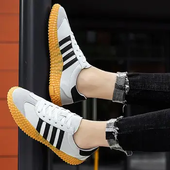 

Leather Running Shoes For Men Sneakers Outdoor Breathable Comfortable Athletic Flat Shoes Men Sports Shoes