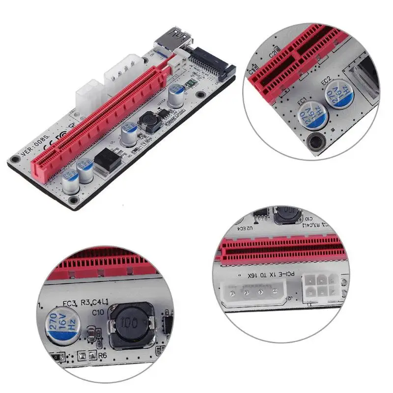 M.2 NGFF to PCI-E X16 Slot PCI Express Graphic Extender Riser Card With USB3.0 Cable 58cm For ETH BTC Mining Card