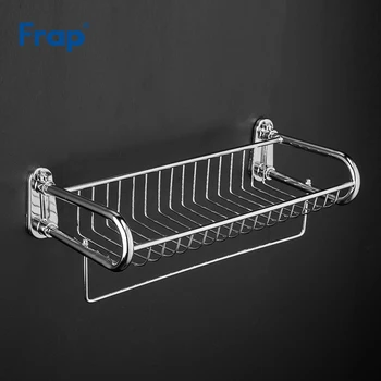 

Frap Single Tier Stainless Steel Multifunctional Sturdy Corner Bathroom Shelf Modern Wall Shelf Bathroom Rack Accessories F336