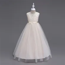 

White First Communion Dresses For Girls 2017 Brand Tulle Lace Infant Toddler Princess Flower Girl Dresses for Weddings and Party