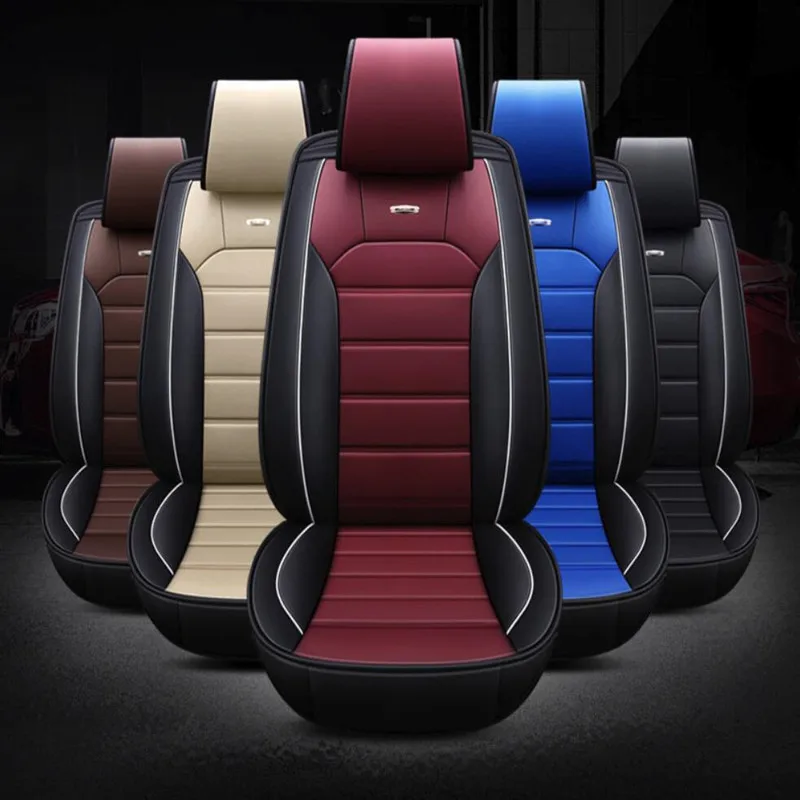 Чехол для сиденья автомобиля из искусственной кожи, полностью универсальный, подходит для большинства автомобилей Honda Fit Jazz Nissan Juke Suzuki Sx4 KIA Rio 4, подушка для сиденья