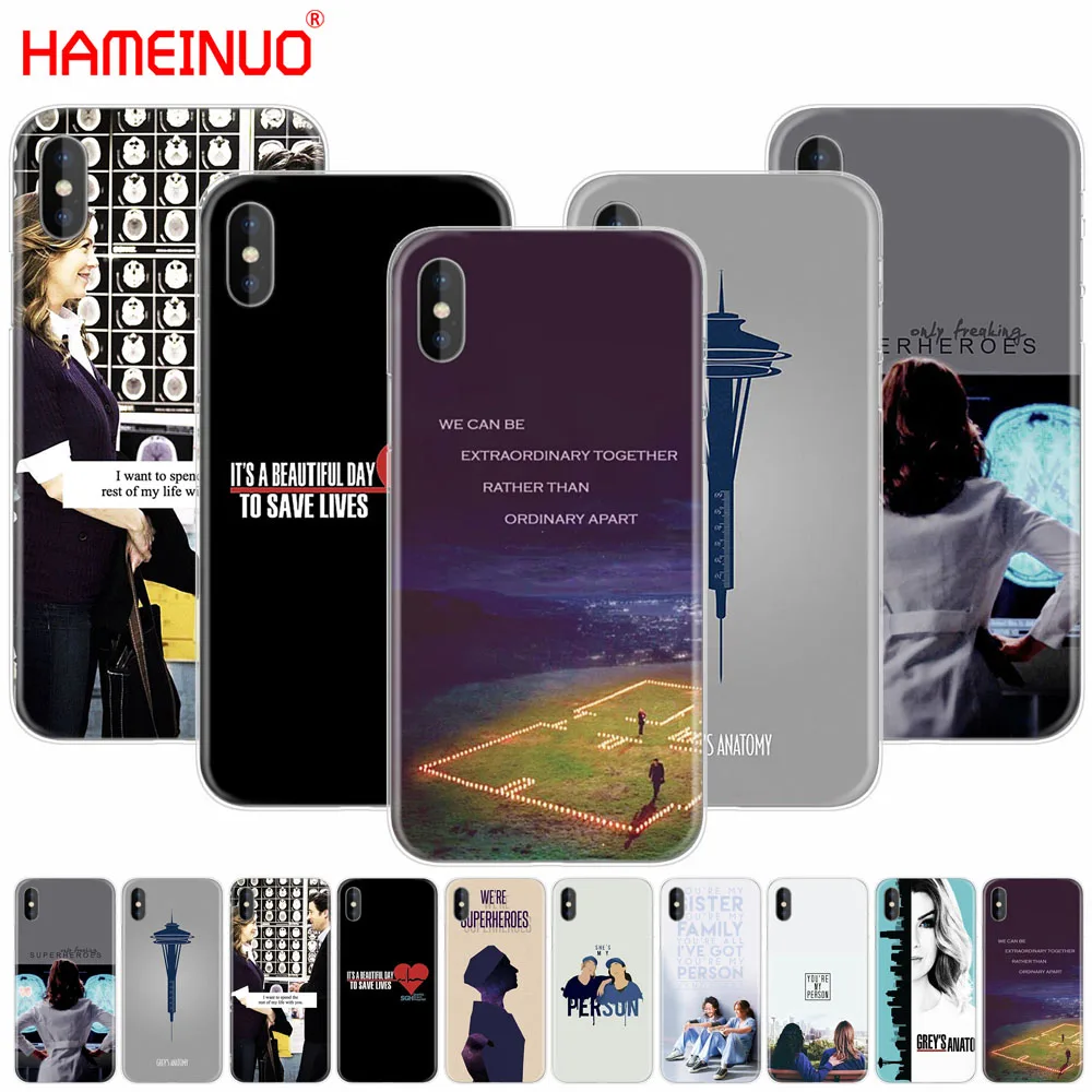 Hameinuo Tv Americana Grigi Anatomia Cell Phone Case Cover Per Iphone X 8 7 6 4 4 S 5 5 S Se 5C 6 S Più