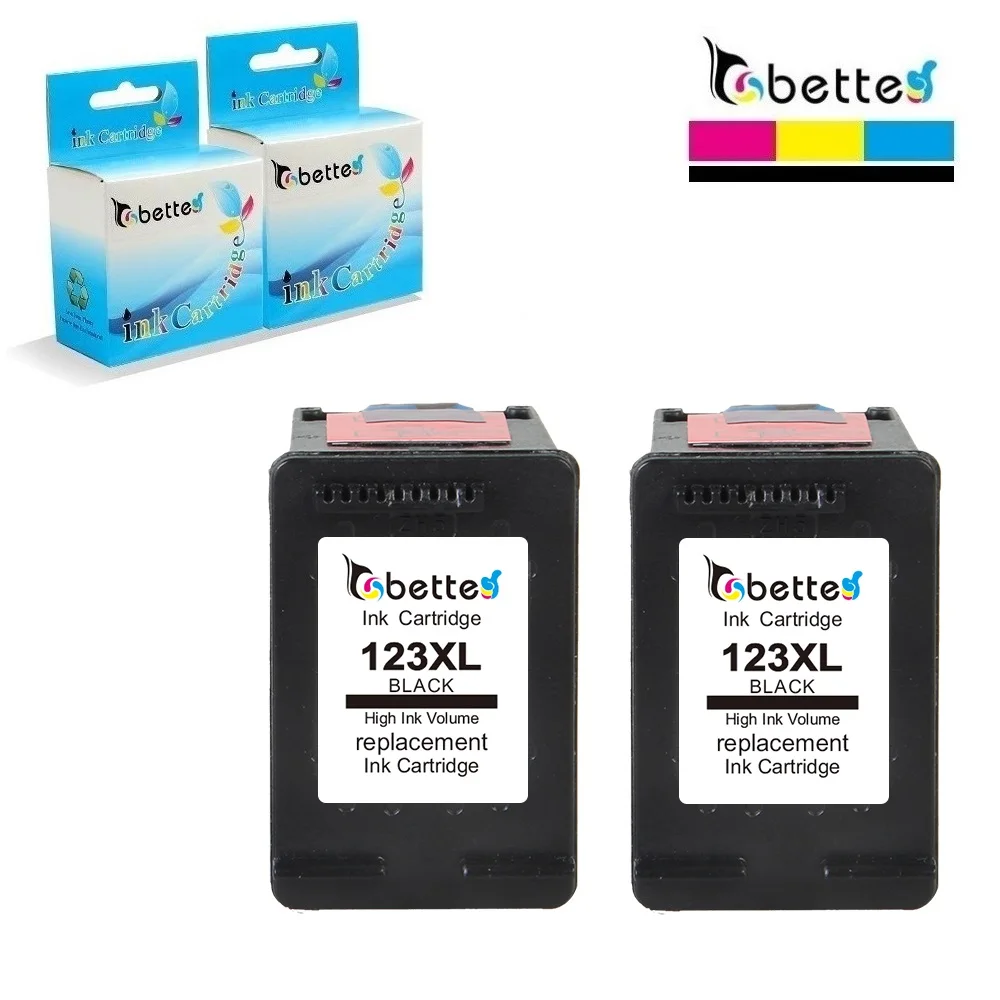 2PK бетт картриджи Замена для HP 123 XL зависть 4512 4513 4516 4520 4522 4523 4524 4525 4526 4527 4528 deskjet 1110 1112