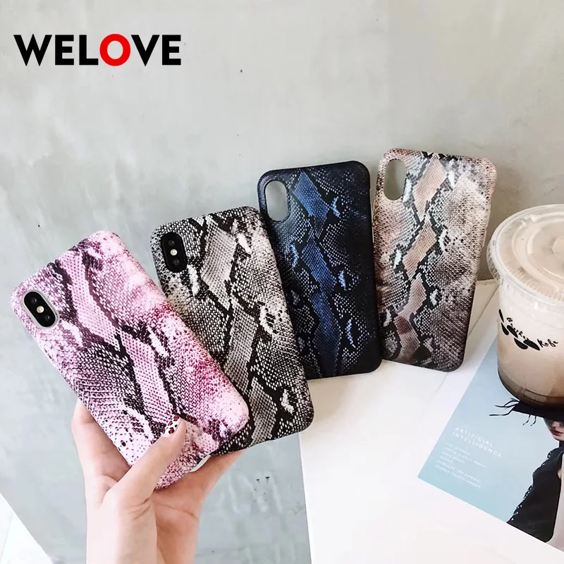 

New Sexy Snake Skin phone case For iphone 7 case fashion Tiger Leopard Matte Soft Cover Coque Shell for iPhone6 6S 7 8 Plus X XR