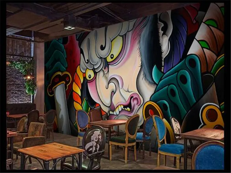 Пользовательские настенные фрески современные 3d фотообои для стен 3d приготовления самурая абстрактные обои украшение дома для кухни