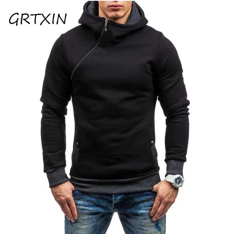 2018 Fashion Hoodies Men Sudaderas Hombre Hip Hop Mens Brand Solid ...