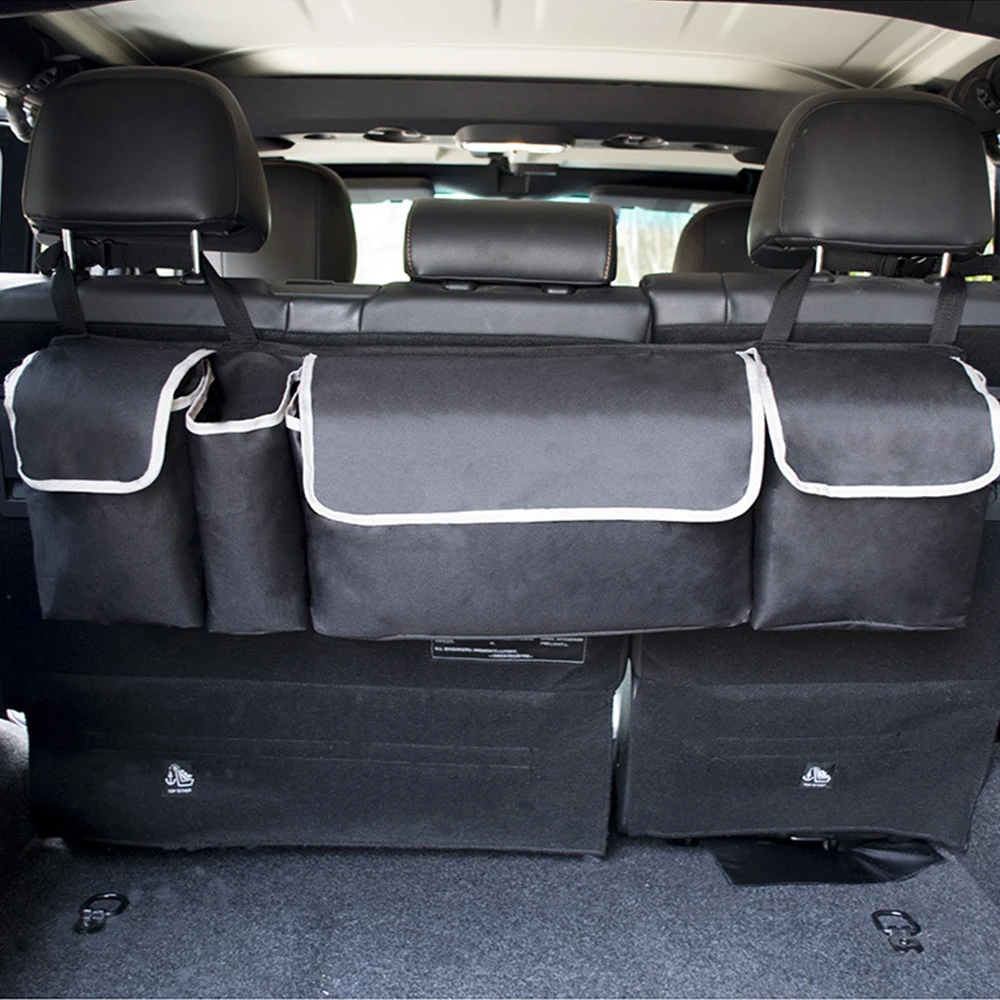 Car Organizer Trunk Backseat Adjustable Storage Bag Net High Capacity Multi-use Oxford Back Interior Accessories Automobile Seat