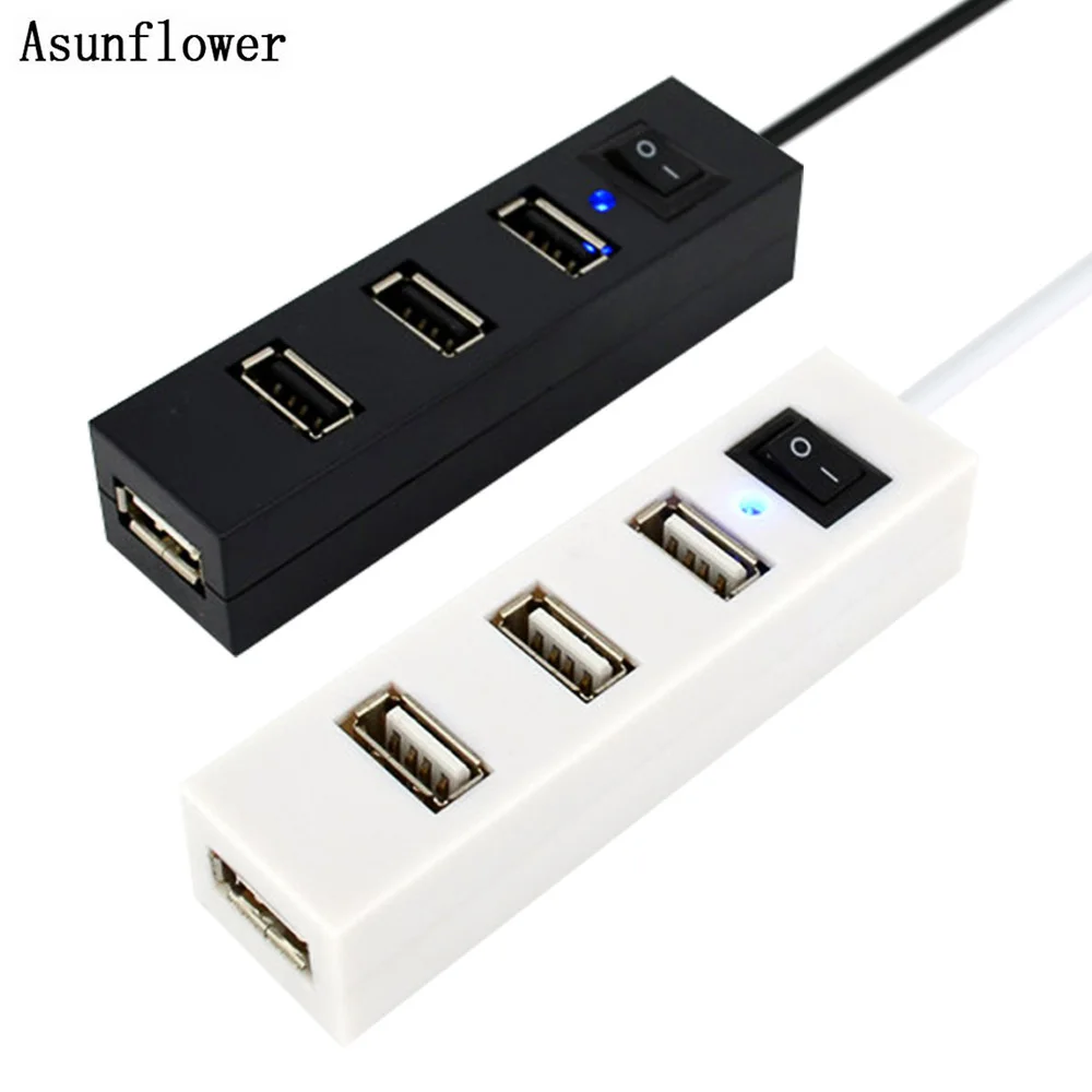4 портовый usb хаб 2 0 сплиттер с выключателем питания или адаптером стандарта