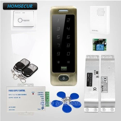 

HOMSECUR Waterproof Metal Case Access Control IC Reader System with Surface Mount Drop Bolt Lock