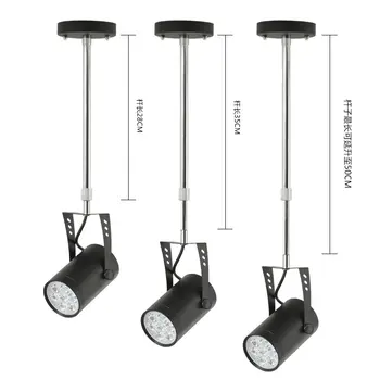 

telescopic long rod track lighting clothing store with the boom arm guide cob lamp exhibition shop background Telescopic GY51