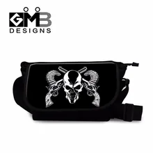 Крутые школьные сумки-мессенджеры для мальчиков, средние сумки через плечо с черепом, боковые сумки для девочек-подростков, мужские парусиновые сумки на плечо