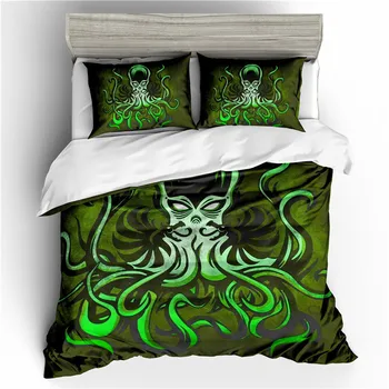 

octopus skull Bedclothes 3d print pattern Bedding Set queen size bedding decor Duvet Cover with pillowcase Home & Living