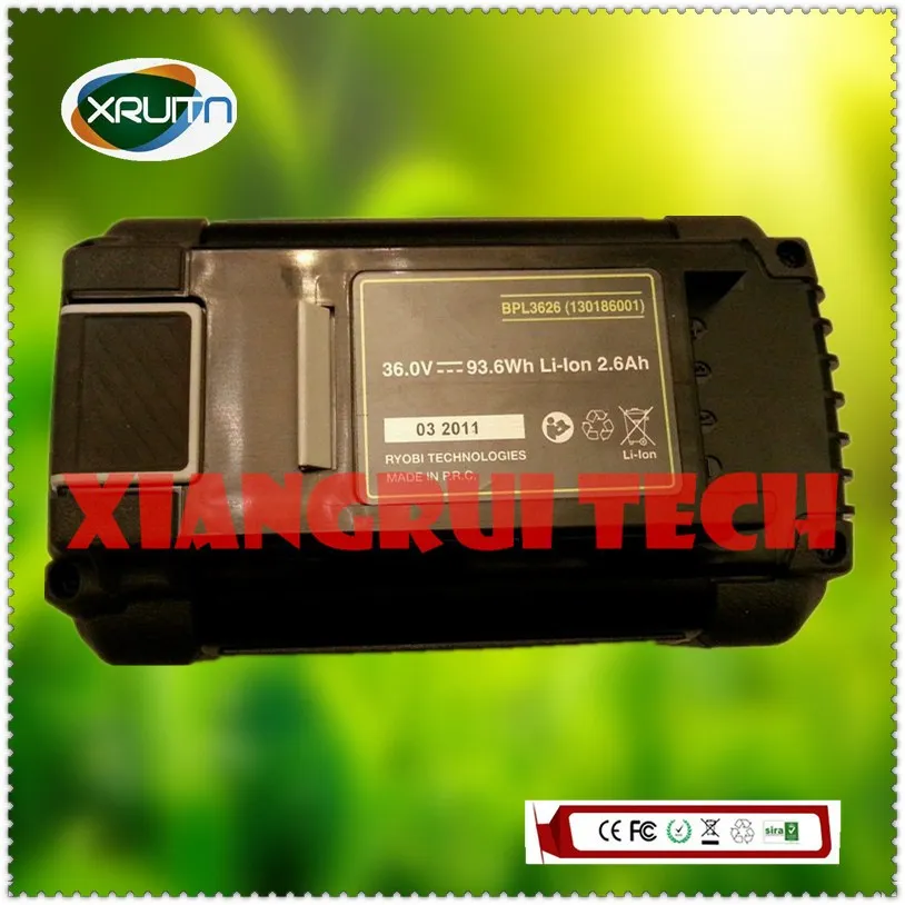 

Free Shipping For RYOBI 36V Original Li-ion Battery BPL3626 2.6Ah/2600mah