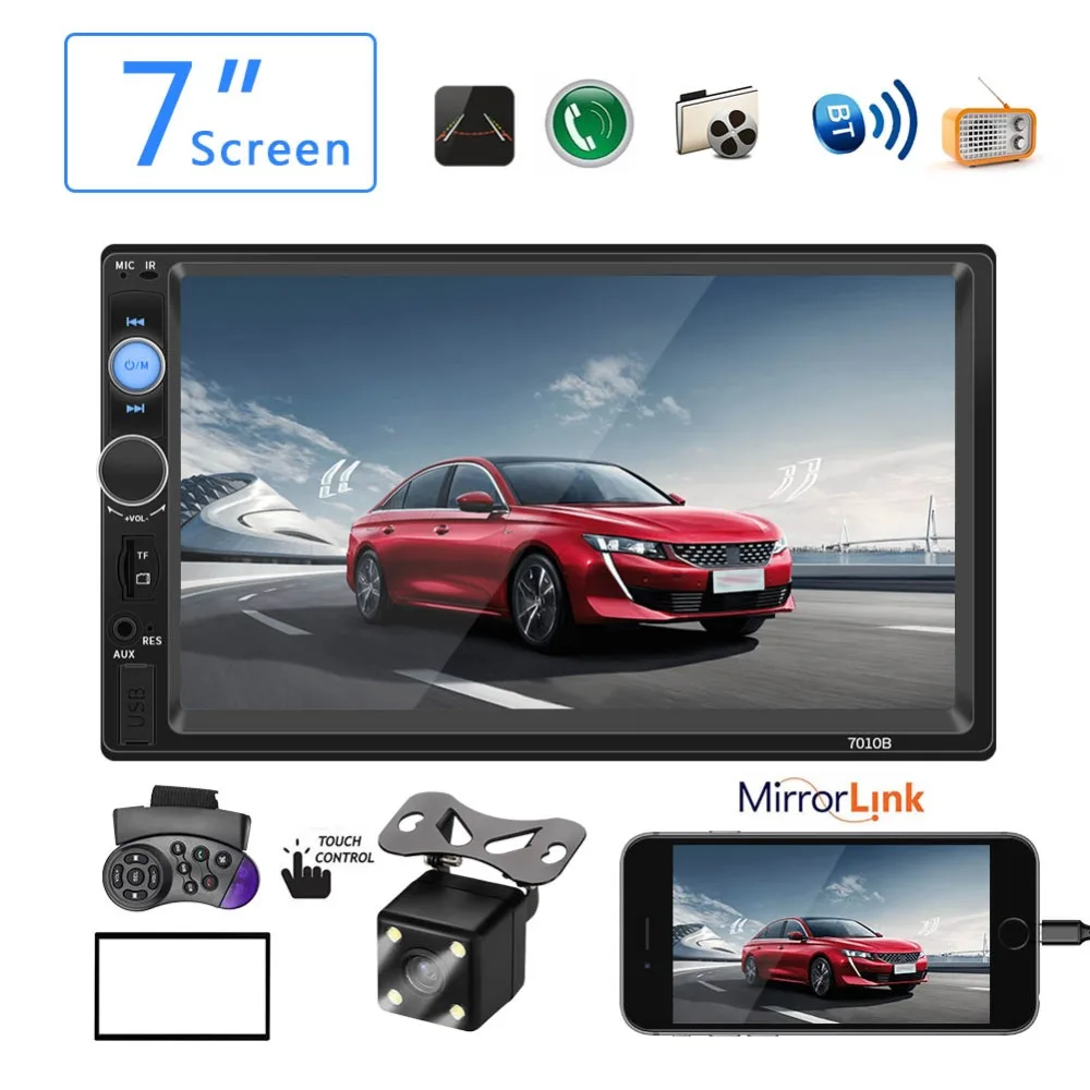 Автомагнитола 2 din мультимедийный плеер с 7 &quotсенсорным экраном MP5 Bluetooth USB TF SD FM 7010b