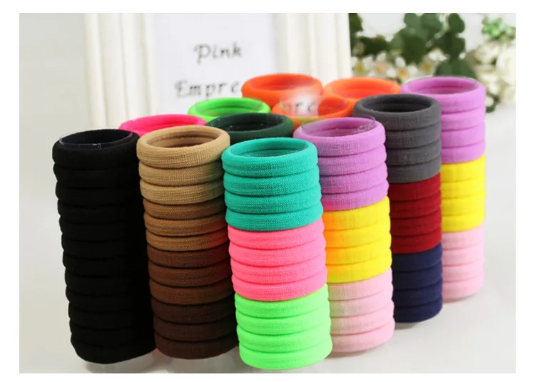 100pcs/lot Fluorescent hair ring popular candy color hair ring seamless seam hair fashion