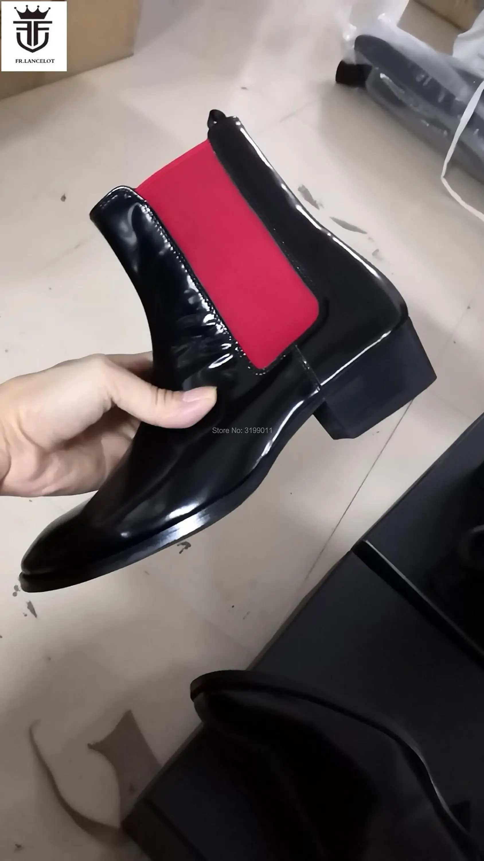 FR. LANCELOT/Новинка 2019, мужские ботинки из лакированной кожи, Модные Дизайнерские мужские ботинки, слипоны, mujer bota, ботинки челси с острым носком